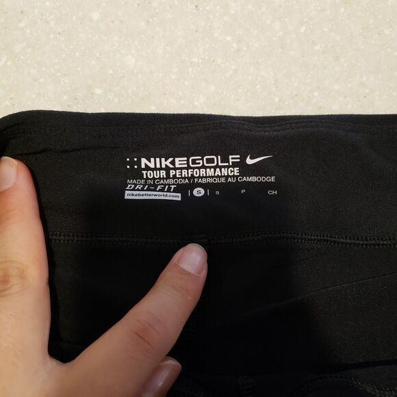 Nike DriFit Black Tour Performance Golf Skort Mini Skirt Pockets Womens Small - Picture 5 of 7